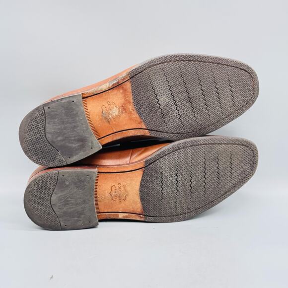 Cole Haan Shoes Men 9 Brown Leather Grand OS Penny Loafers Moc Toe Slip On Dress - Picture 10 of 14